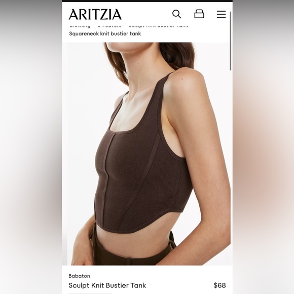 ARITZIA BABATON CORSET TANK TOP - Picture 2 of 4